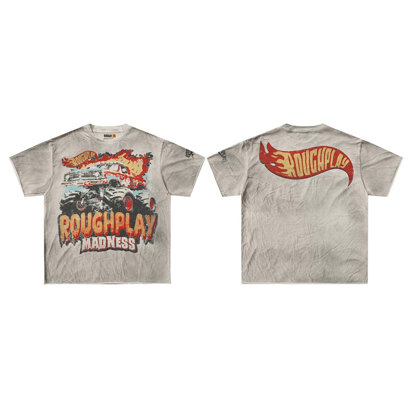 Roughplay Madness Monster Truck Vintage Oversized T‑Shirt