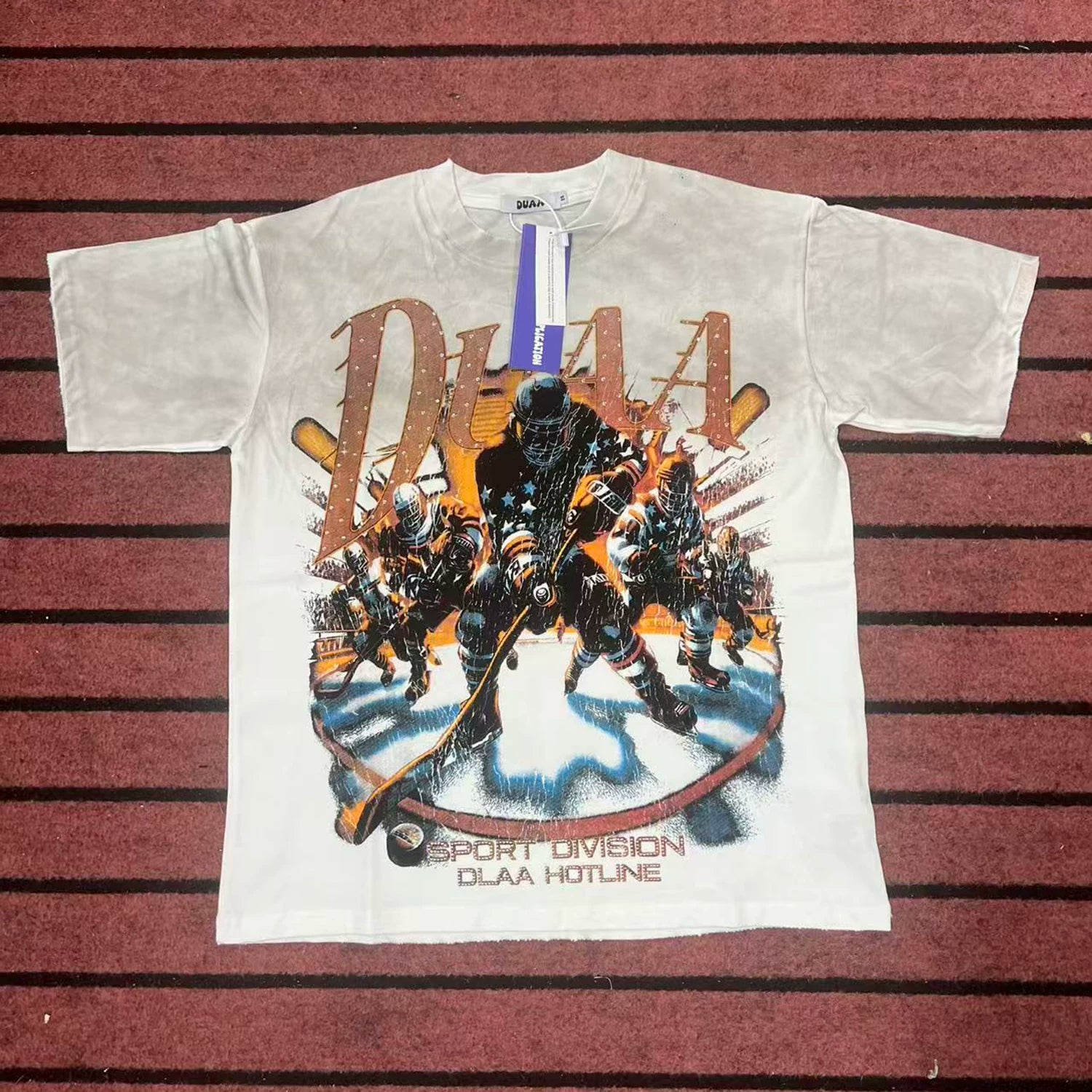 DUAA Ice‑Hockey Sport Vintage Oversized T‑Shirt
