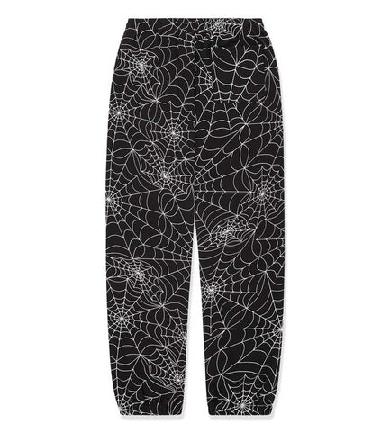 Sp5der Embroidered AOP Sweatpants Black