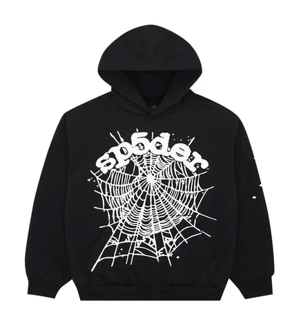 Sp5der OG Web Hoodie Black