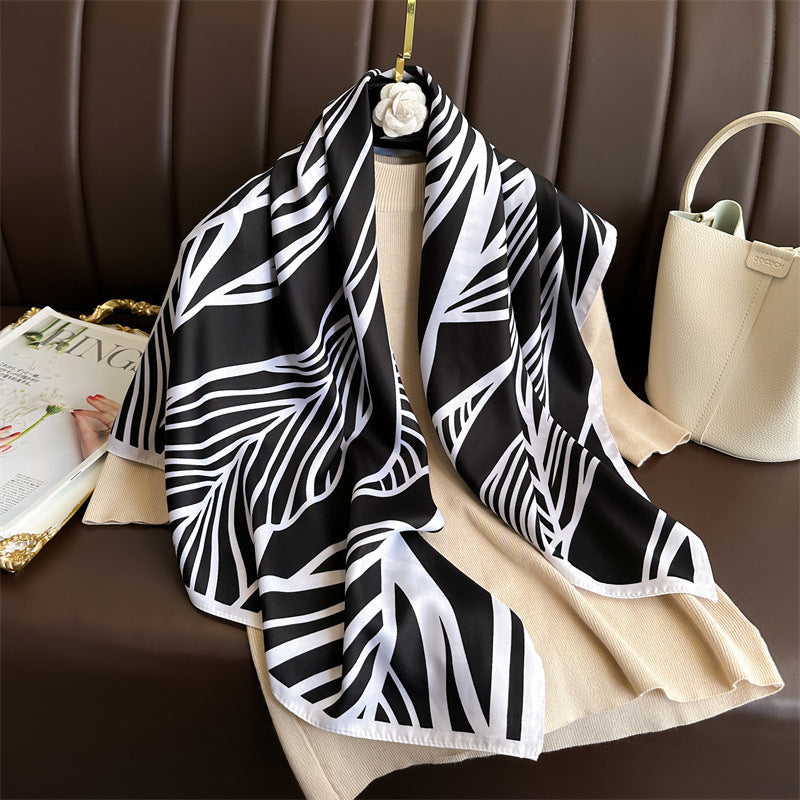 Womens Floral Color-Block Sun-Protective ShawlHijab