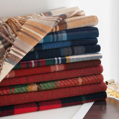 Stylish And Simple Womens Faux Cashmere Plaid Scarf