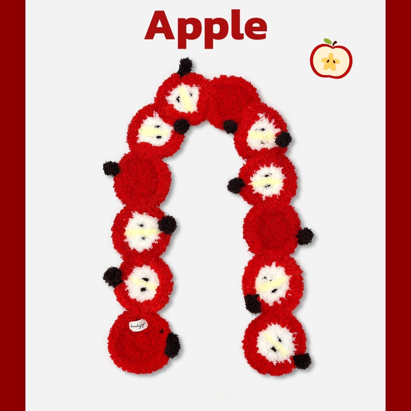 Hand-knitted Coral Fleece Snowman Scarf For Women