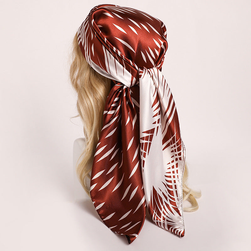 Nordic-striped Silk Scarf Same Style As The Influencers