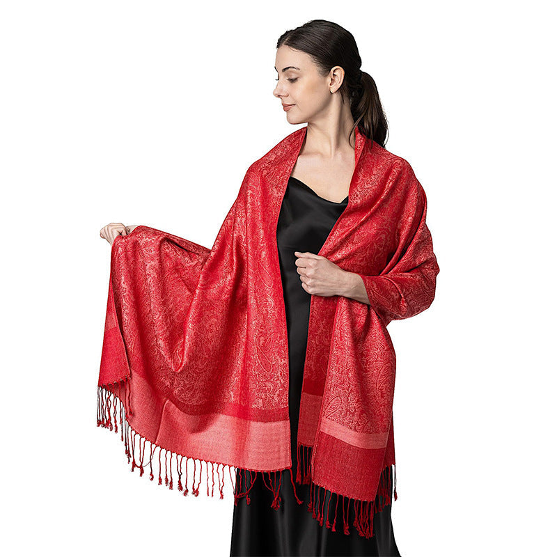 New Lightweight Luxury Shawl For Women A Faux Cashmere Wrap Style Scarf